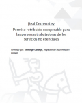 Permiso retribuido recuperable para las personas trabajadoras de los servicios no esenciales vignette